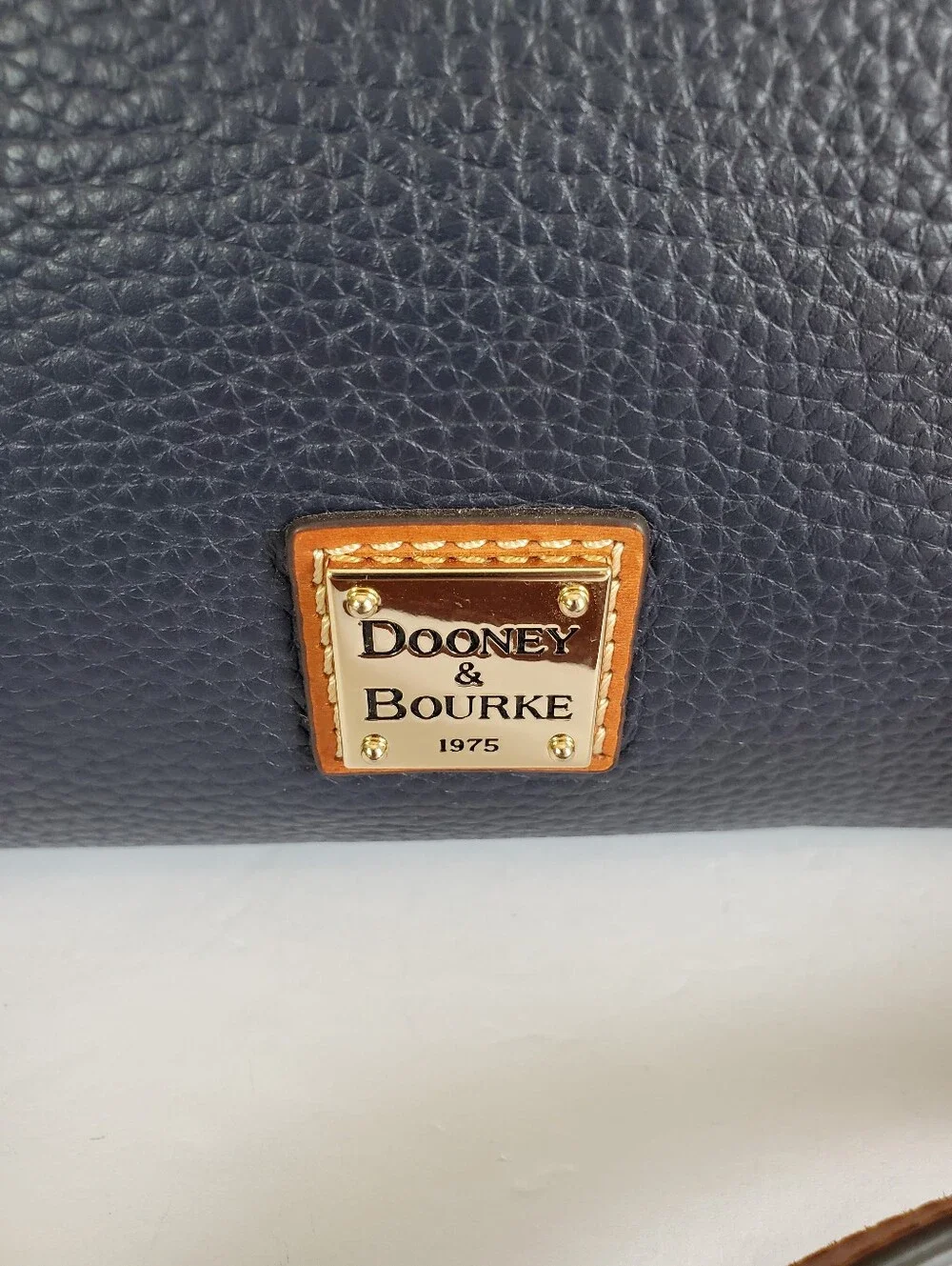 Dooney & Bourke Navy Blue Pebble Leather Satchel